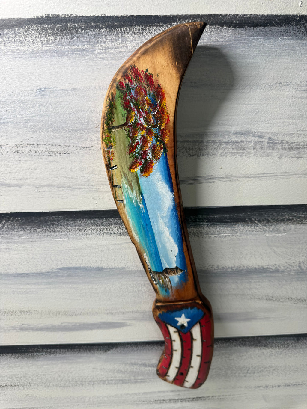 Machete Con Flamboyan Puertorriqueño