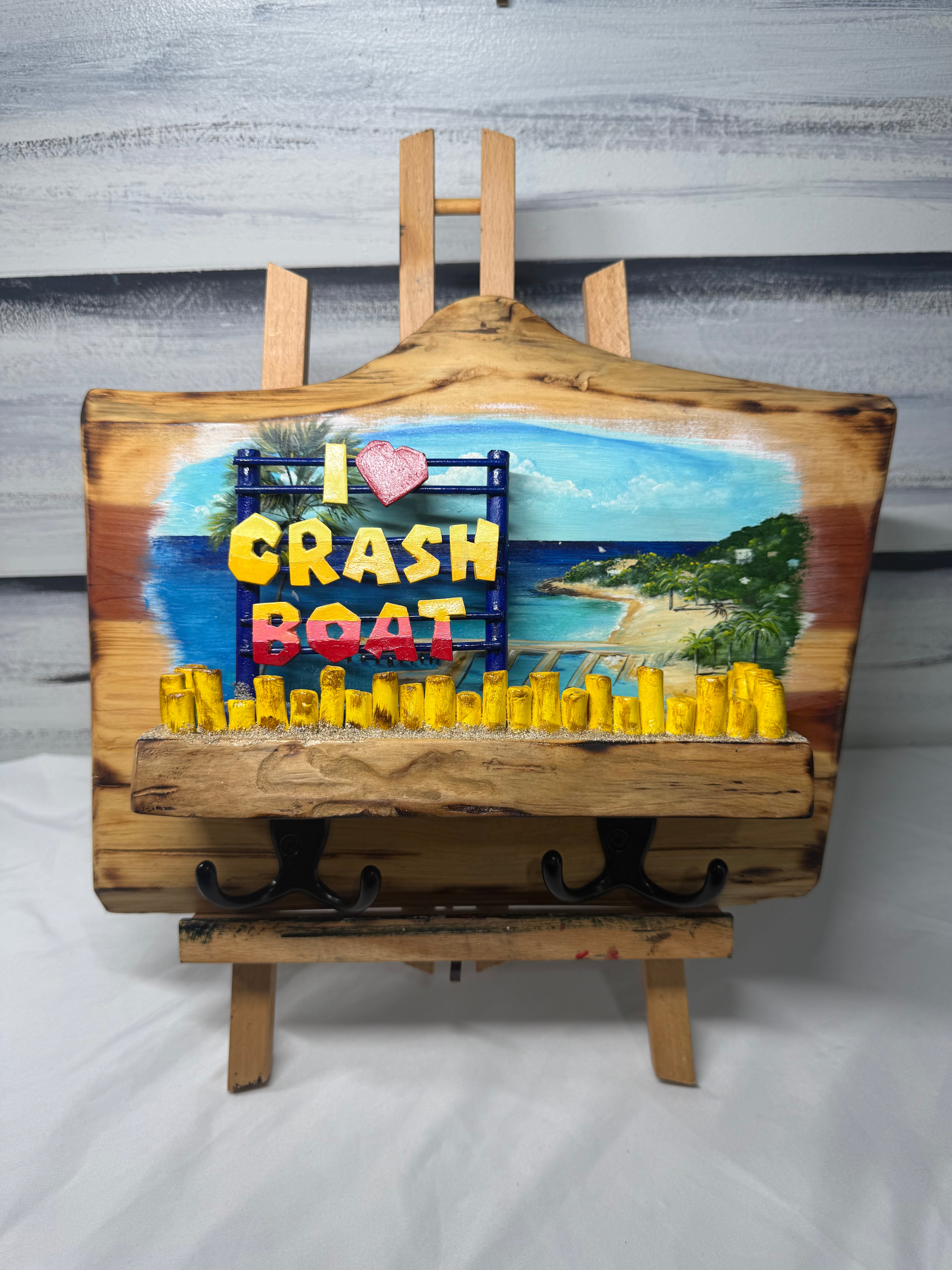 Crash Boat Aguadilla Key holder Artesanal