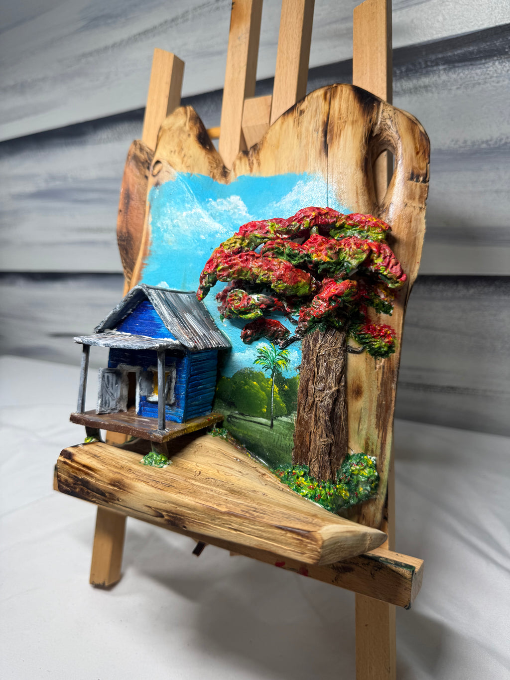Casita con Flamboyan Home Decor Artesanal