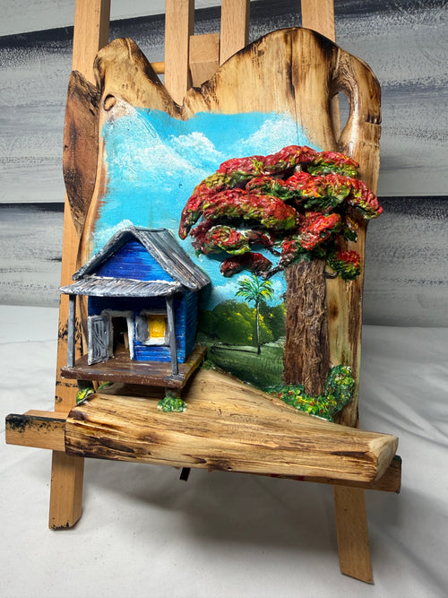 Casita con Flamboyan Home Decor Artesanal