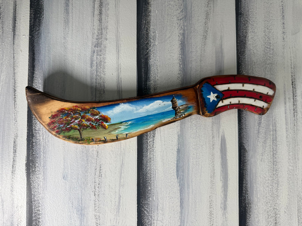 Machete Con Flamboyan Puertorriqueño