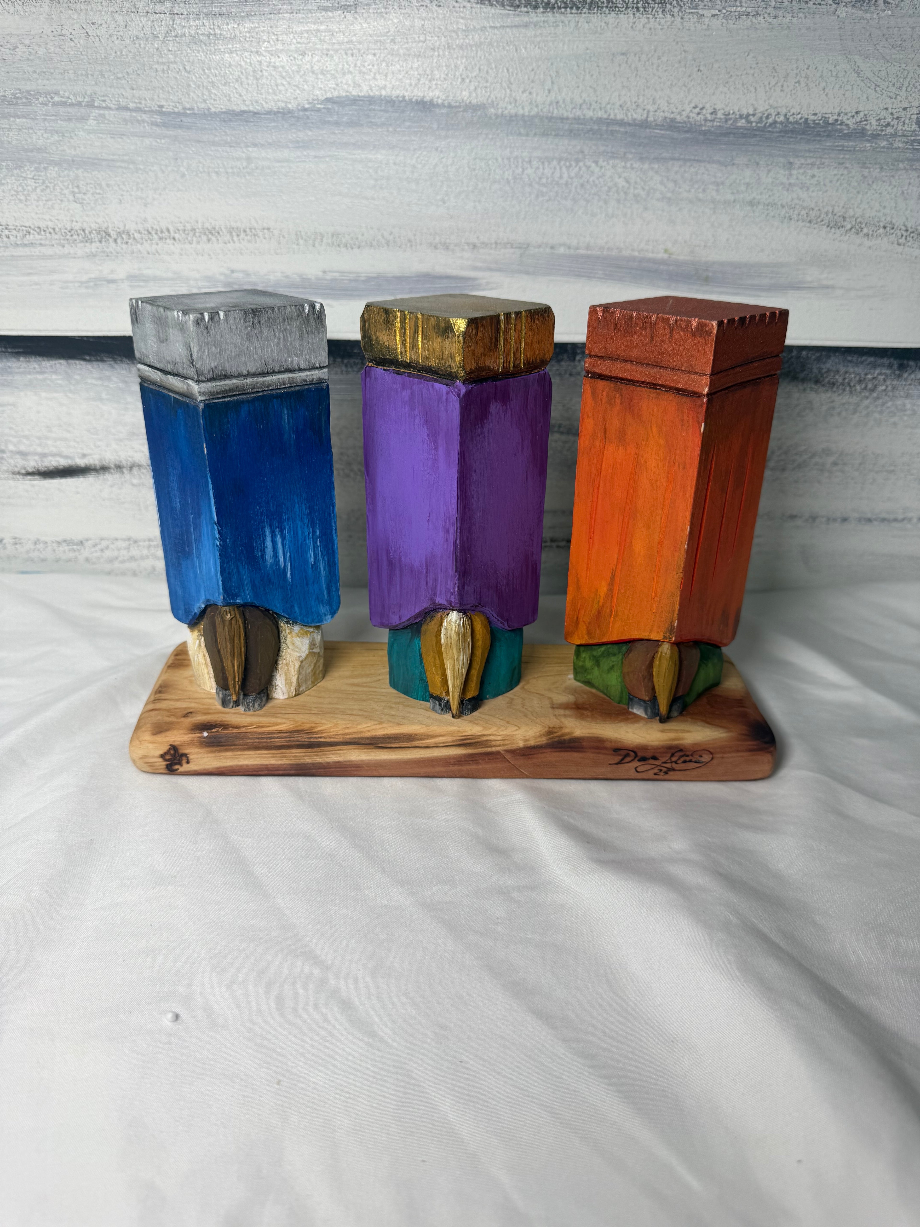 Reyes magos tallados artesanales